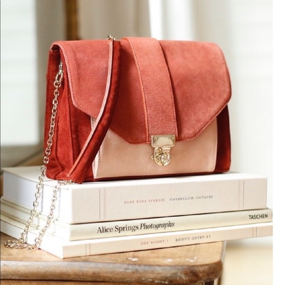 Sezane Handbags - Sezane Tiger crossbody bag - pink suide